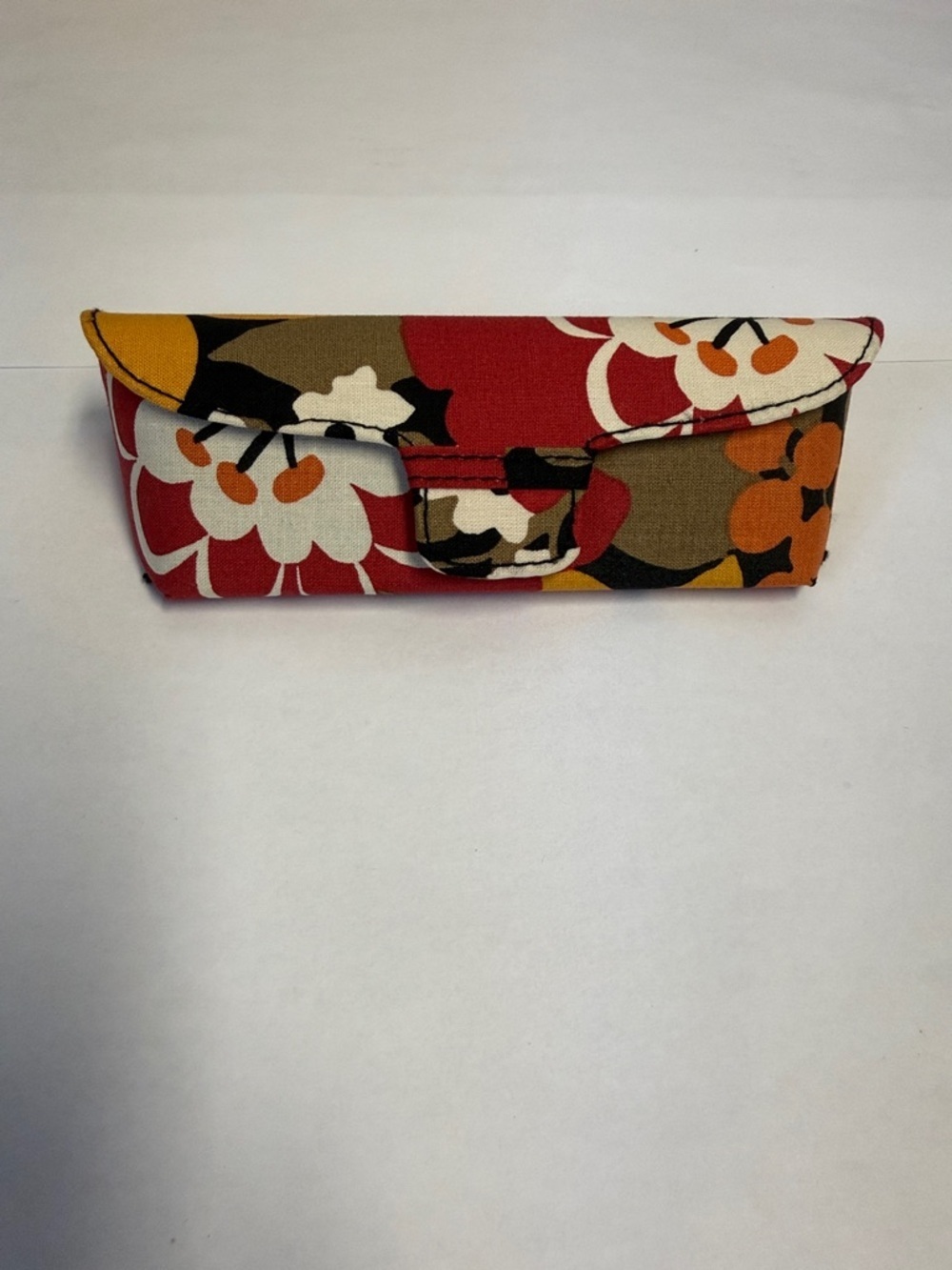 NWOT Vera Bradley Bittersweet Fabric Optical Glasses Case in Red, Orange & Brown